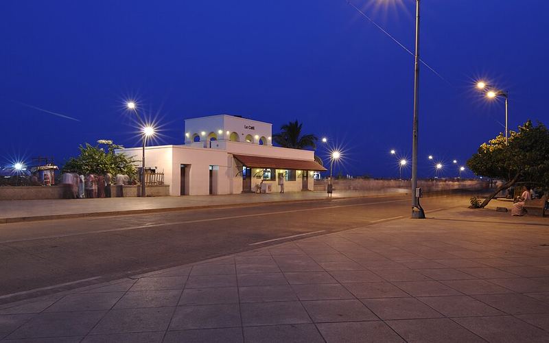 Beach promenade in Pondicherry