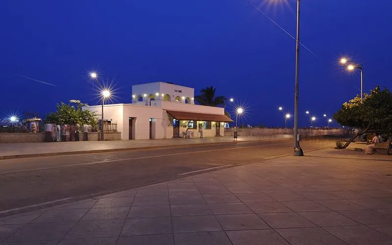 Beach promenade in Pondicherry